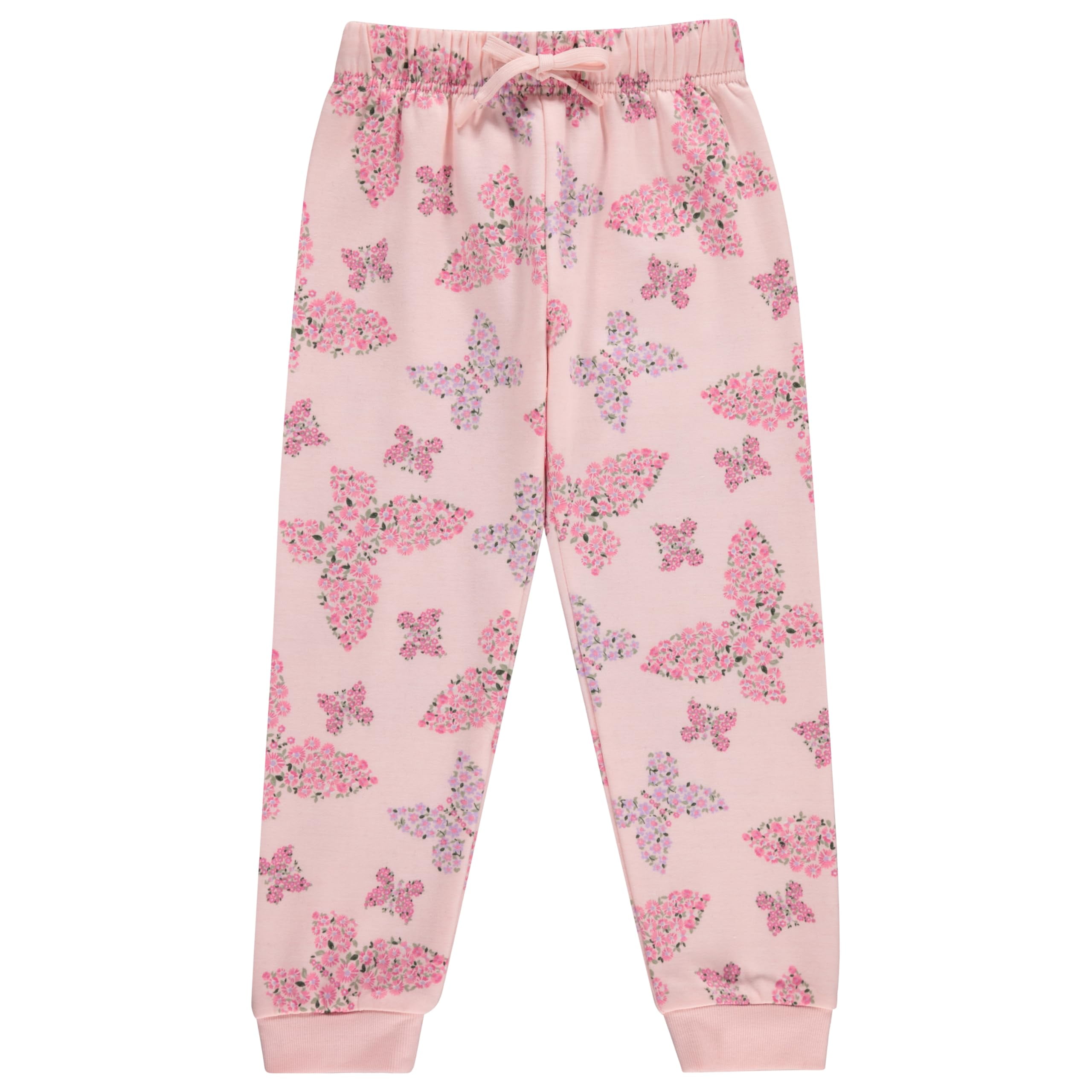 BTween Kids Girl's Fashion Stretch Waist Ultra Soft Jogger Pants Set - 3 Pack Bundle