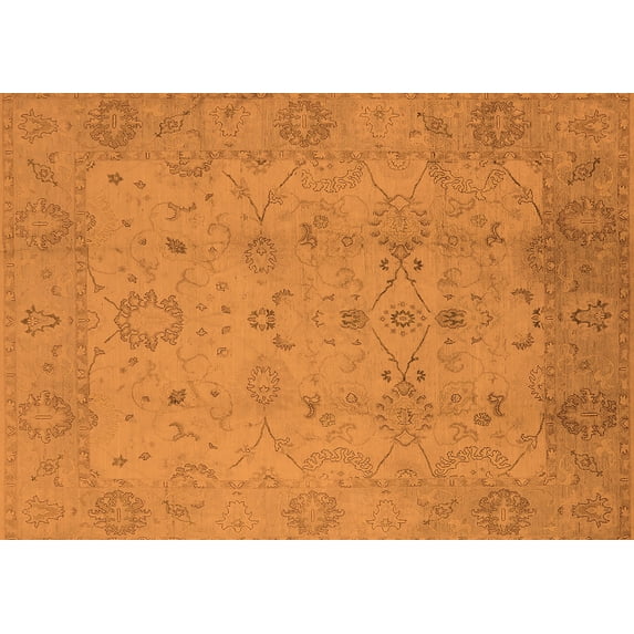 Ahgly Company Indoor Rectangle Oriental Orange Traditional Area Rugs, 2' x 4'