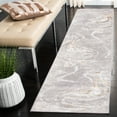 thumbnail image 2 of SAFAVIEH Orchard Edweena Modern Polyester Runner Rug, Grey/Gold, 2'2" x 17', 2 of 8