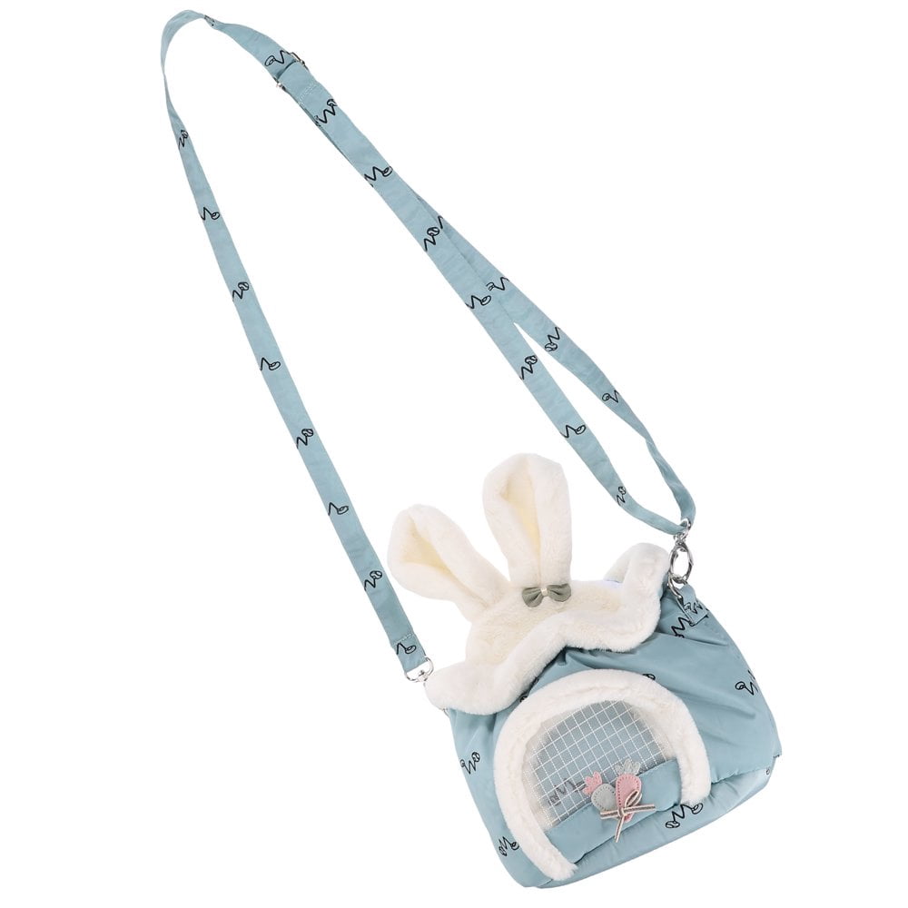 HLONK Bunny Carrier Breathable Hamster Carriers Travel Accessories Pet Food Adjustable Shoulder Strap Handbag
