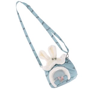 HLONK Bunny Carrier Breathable Hamster Carriers Travel Accessories Pet Food Adjustable Shoulder Strap Handbag