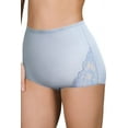 thumbnail image 4 of Women's Shadowline 7082Xpk Plus Size Lace Inset Brief Panty 3 - Pack (Black/Ivory/Peri Frost 9), 4 of 7