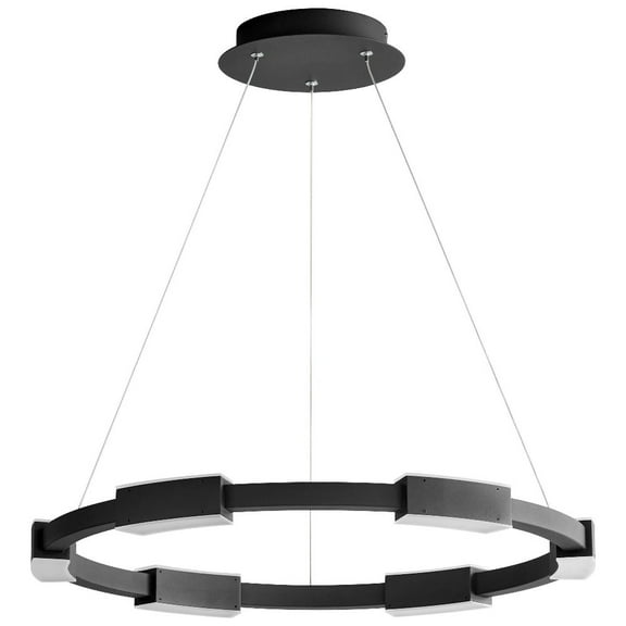 24.25 Inch 51W 6 Led Pendant-Black Finish Oxygen Lighting 3-22-15