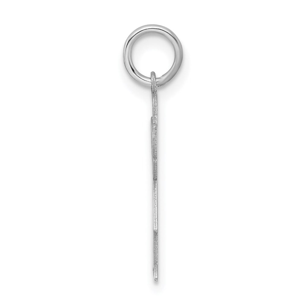 925 Sterling Silver Solid Polished Laser-cut Charm 24x15mm Wide Pendant Necklace for Women
