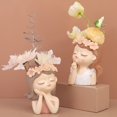 thumbnail image 3 of Washranp Small Fairy Head Planter,Resin Girl Face Flower Pot with Drainage Hole for Garden Home Decor, 3 of 4