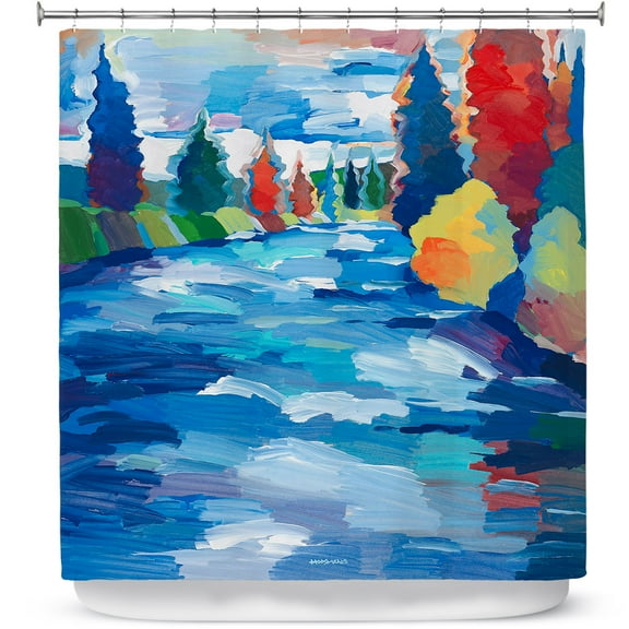 Shower Curtains 70" x 84" from DiaNoche Designs by Hooshang Khorasani - Color and Current