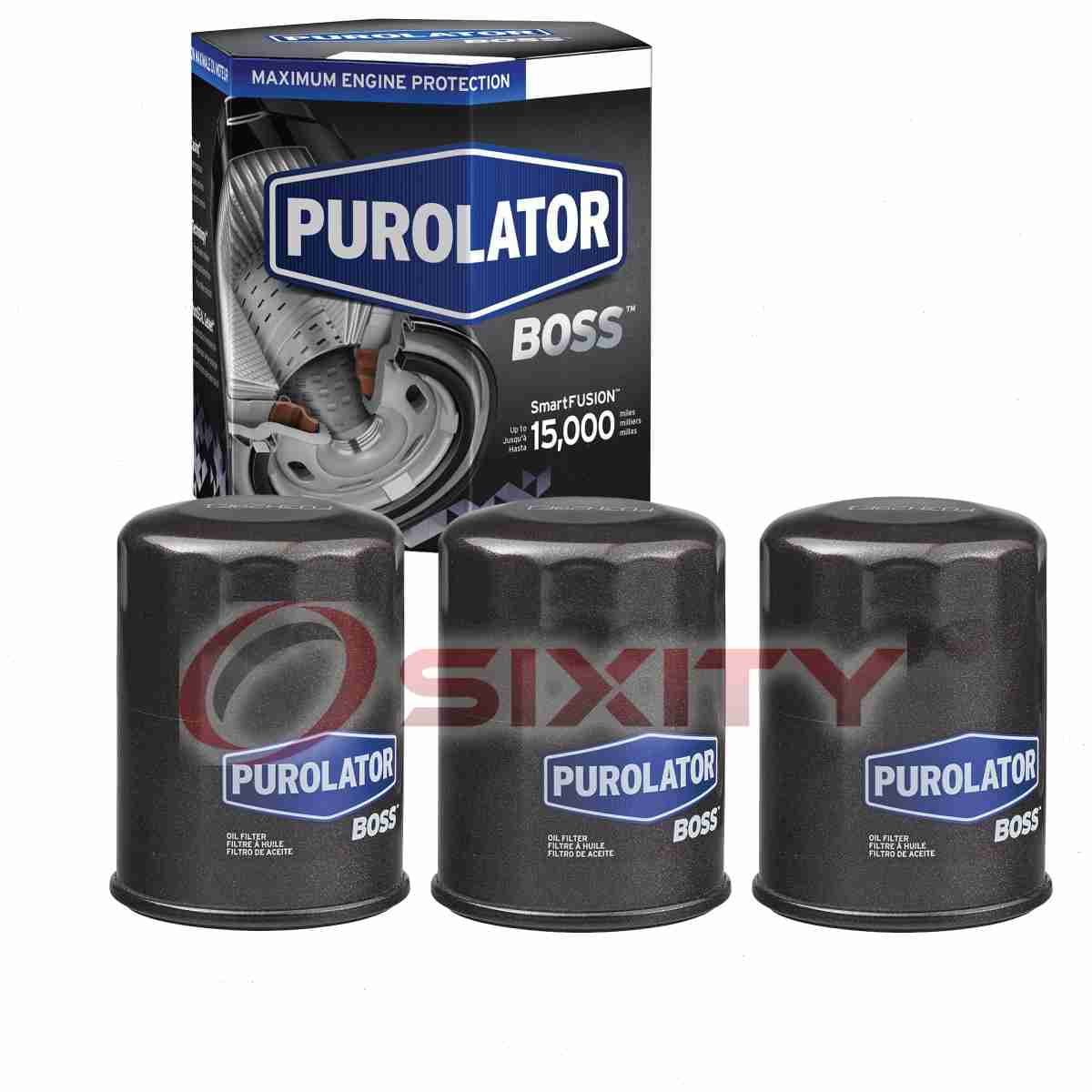 3 pc Purolator BOSS PBL14610 Engine Oil Filters for Oil Change Lubricant Filters Fits select: 2002-2023 HONDA CR-V, 2001-2023 HONDA CIVIC