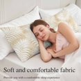 thumbnail image 5 of Beige Palm Leaf Body Pillow Cover 20 x 60 Inch Decorative Pillow Cover Summer Coastal Botanical Tropical Lumbar Pillowcase Seasonal Rectangle Cushion Case for Couch Sofa Bed Living Room, 5 of 9