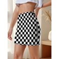 thumbnail image 2 of Skirt Checkered Pattern Multicolor Casual Streetwear, 2 of 3