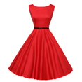 thumbnail image 1 of Lady Plain Vintage Rockabilly Hepburn Robe de Cocktail Robes de Soirée, 1 of 5