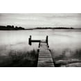 thumbnail image 2 of Hausenflock, Alan 24x17 Black Ornate Wood Framed with Double Matting Museum Art Print Titled - Lonely Dock III, 2 of 4
