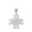 White, variant on 10k Yellow Gold Woven Celtic Cross Pendant / Necklace (16 Inches)