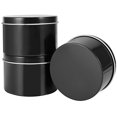 thumbnail image 3 of ZOENHOU 40 Pack 4 Oz Candle Tins, Black Candle Jars for Making Candles, Round Empty Metal Tins with Lids, Portable Metal Storage Candle Containers, Stickers Included, 3 of 6