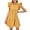 Yellow, variant on UVN Summer Dresses for Women Ruffle Short Sleeve V Neck Drawstring Dress Loose A Line Beach Sundress