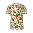 thumbnail image 5 of Wukai Lemon Fruits Vegetables Print Men's Short-Sleeved Mesh T-Shirt,Quick-Dry Short Sleeve Workout T-Shirt-Small, 5 of 8