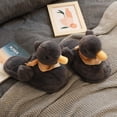 thumbnail image 5 of Unisex Warm 3D Duck Slippers, Fuzzy Fluffy Plush Animal House Slippers with Checkered Scarf, Closed‑Back Indoor Winter Slipper for Bedroom Dorm Gift, 5 of 5
