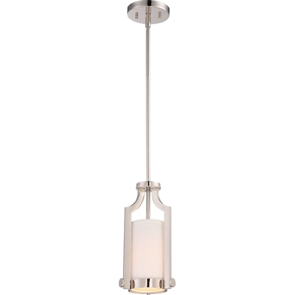 60/5884-Nuvo Lighting-Meadow-One Light Mini-Pendant-6.5 Inches Wide by 51.13 Inches High-Polished Nickel Finish