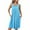Sky Blue, variant on ZKCCNUK Womens Nightgown Women Print with Pockets Sleep Shirts Sleeveless Sleepwear Pleated Front Nightshirt Round Neck Nightdress S-2XL