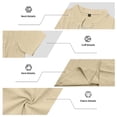 thumbnail image 6 of Mens Linen 2 Piece Set Short Sleeve Retro Medieval Viking Lace Up Henley Pirate Shirt and Shorts Summer Distressed Vacation Outfits Khaki, 6 of 9