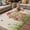 Light Beige, variant on Green Happy Easter Outdoor Rug for Patio/Deck/Porch, Non-Slip Large Area Rug 6 x 9 Ft, Spring Easter Eggs Floral Plaid Indoor Outdoor Rugs Washable Area Rugs, Reversible Camping Rug Carpet Runner