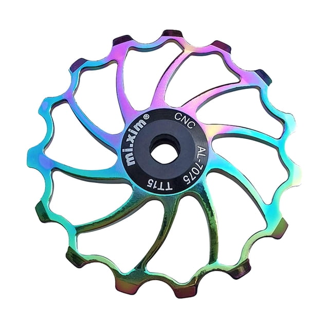 tamizeot Road Bikes Ceramic Pulley Rear Derailleur for Jockey Bearing Guide 15T Red Wheel Colorful Diameter 58mm