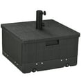 thumbnail image 3 of Outsunny Outdoor Umbrella Base with Wheels, End Table, Planter Box, Black, 3 of 10