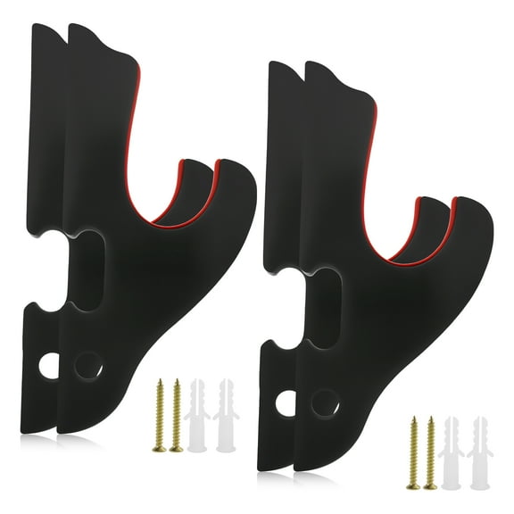 2Pair Plastic Wall Mounted Sword Rack Stable Support Sword Display Hanger Space Saving Katana Stand Easy to Install for Home