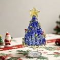 thumbnail image 6 of Hovilon Mini Handmade Glass Christmas Tree Ornament - Multicolor Crystal Desktop Decor, Small Tabletop Display with Golden Star, Festive Holiday Party Shelf Decoration Gift, Multiple Styles Available, 6 of 6