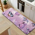 thumbnail image 5 of Purple Butterfly Pattern Kitchen Rug Mat,Kitchen Runner Rugs Non Skid Washable,Decorative Kitchen Floor Mats for Kitchen,Sink,Laundry,17"x47.2", 5 of 7