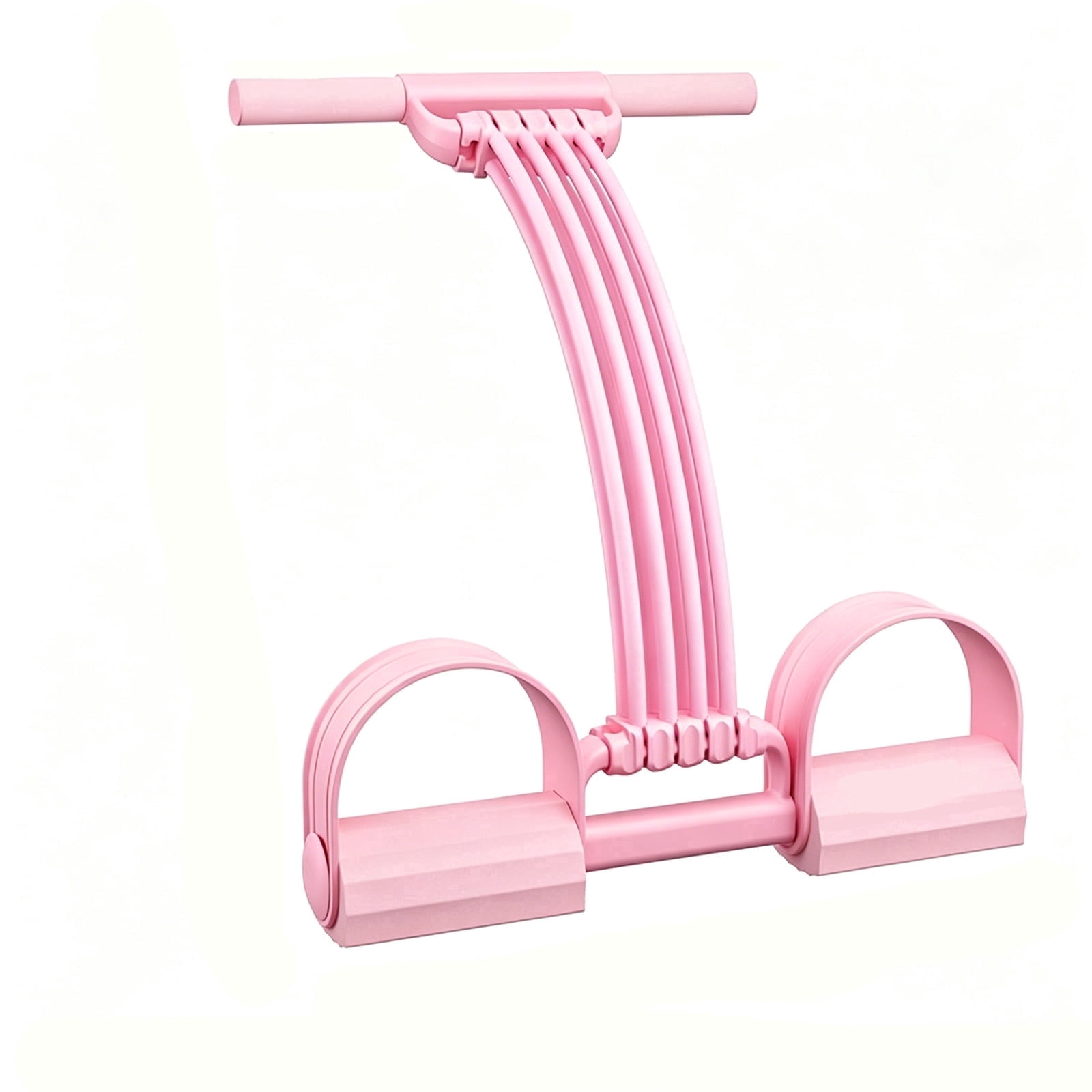 6-Tube Resistance Bands with Handles & Foot Pedals, Adjustable Tension Fitness Equipment for Full-Body Workout, Legs Arms Abs Training, Pink