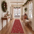 thumbnail image 2 of KUETH 2'x5' Christmas Machine Washable Runner Rug, Non-Slip Rugs for Kitchen, Hallway and Entryway, Red, 2 of 8