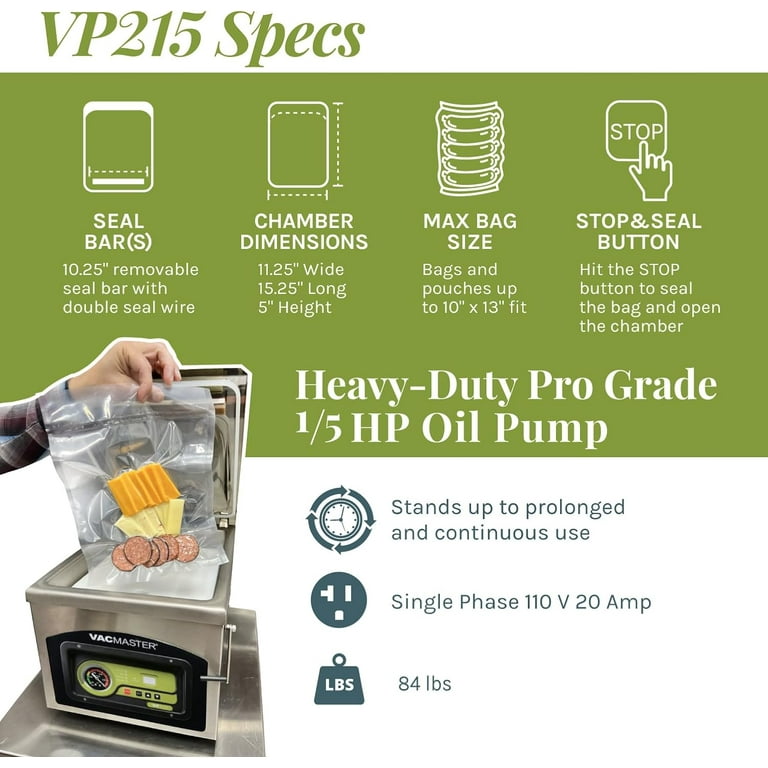 VacMaster VP215 Chamber Vacuum Sealer 