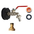 thumbnail image 1 of Ibc Tank Accessories S60X6 Brass Container Adapter 1/2Inch ​Valve Hose Connector, 1 of 8