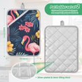 thumbnail image 6 of Yayeee Pot Holders Kitchen Heat Resistant with Pocket 7"x9.8" Cotton Oven Cooking Hot Pads, Red Floral Flamingo, 6 of 7