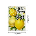 thumbnail image 4 of AMHNF Hello Summer Linen Garden Flag with Vibrant Lemon Design and Black White Bow for Spring Summer Home Outdoor Garden Yard Door Decor 12x18 inch, 4 of 5