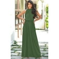 thumbnail image 3 of KOH KOH Long Sleeveless Bridesmaid Wedding Party Guest Summer Flowy Casual Brides Formal Evening Sexy Halter Neck Maxi Dress Gown For Women Olive Green Medium US 8-10 NT012, 3 of 3