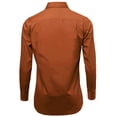 thumbnail image 4 of Men's Classic Fit Long Sleeve Wrinkle Resistant Button Down Premium Dress Shirt (Copper, XL), 4 of 4
