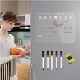 thumbnail image 5 of Magnetic Acrylic Calendar for Fridge 17"x12" Clear Dry Erase Calendar Board for Refrigerator Includes 5 Dry Erase Markers and Eraser, 5 of 6