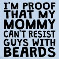 thumbnail image 2 of CafePress - Mommy Cant Resist Guys With Beards Body Suit - Long Sleeve Cotton Baby Bodysuit, 2 of 4