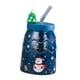 thumbnail image 3 of Taza de té de cerámica Zulema en forma de árbol de Navidad azul, 3 of 7