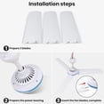 thumbnail image 4 of DC 12V Portable Ceiling Fan 19.7”Mini Hanging Ceiling Fan Camping Tent Fans for Outdoor RV Gazebo, Battery Powered Ceiling Fan Silent Design, 4 of 6