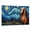 Afghan Hound, variant on Spanish Water Canvas Wall Art with Starry Night Van Gogh Painting Pictures Modern Abstract Landscape Artwork for Living Room Bedroom Dinning decor