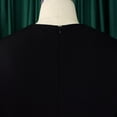thumbnail image 6 of AURA Plus Size Belted Pencil Midi Dress Large Lapel Collar High Waist 3 4 Sleeve Elegant Office Dress with Zipper, 6 of 10