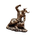 thumbnail image 3 of Estatua de pelea de oso toro, escultura animal, adorno, regalo, obra de arte, artesanía, centro de mesa Bronce, 3 of 8