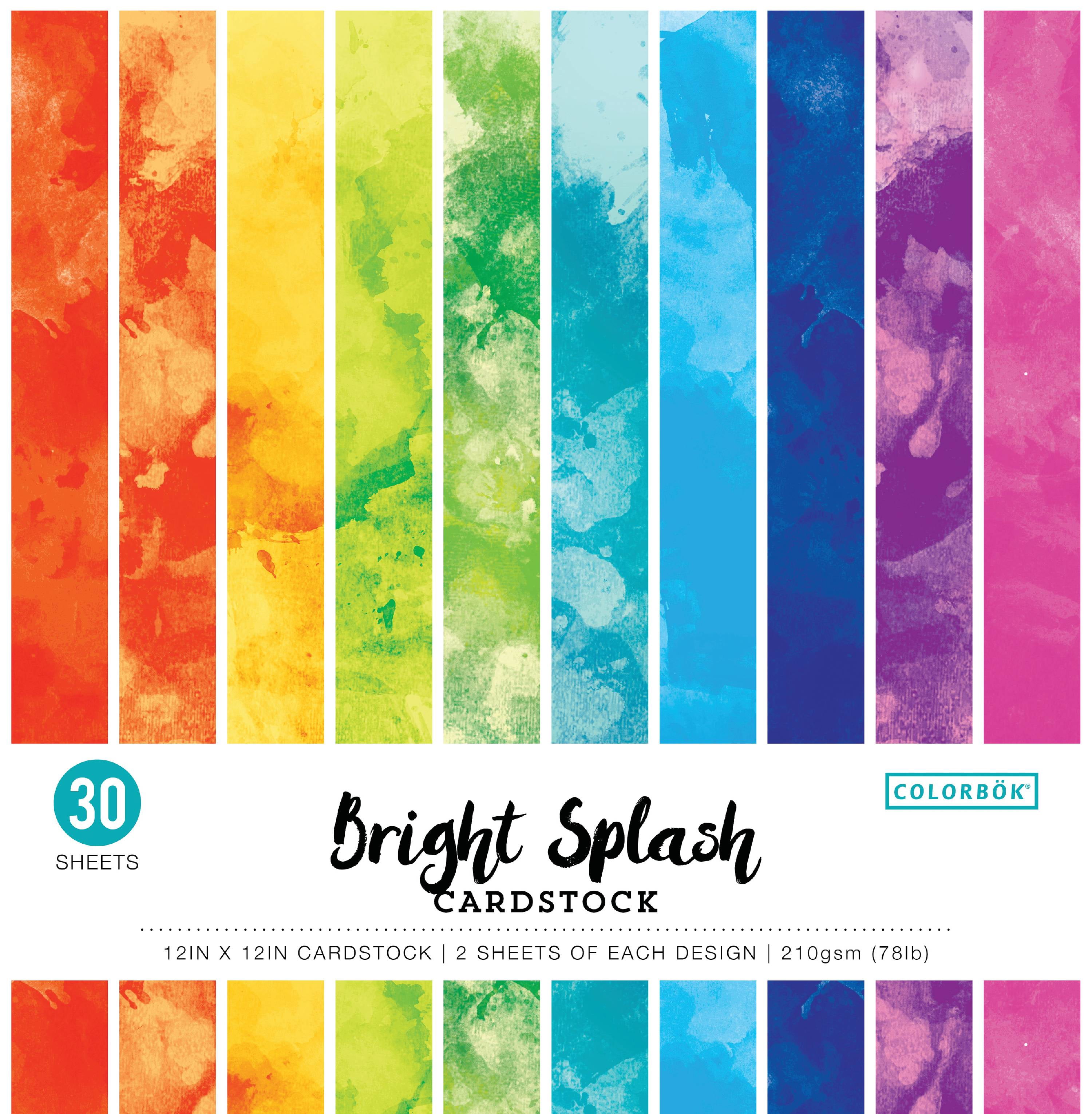 Colorbok Bright Splash Multicolor Watercolor Cardstock Paper Pad, 12x12,  135 lb./200 gsm, 30 Sheets 