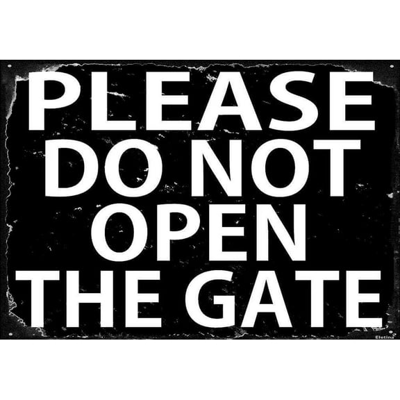 Tin Sign 8x12 Inch Please Do Not Block Walkway Green Backgound Metal Safety Caution Warning Notice Vintage Sign