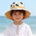 thumbnail image 2 of jobturf Boys Sun Hat Wide Brim Adjustable Chin Strap Bucket Hats UV Protection Cotton Summer Beach Hat for Girls Size&nbsp;1-8 Years, 2 of 9