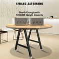 thumbnail image 4 of VEVOR Metal Table Legs 28 x 17.7 inch A-Shaped Desk Legs Set of 2 Heavy Duty Bench Legs w/Polyurethane Coating, Furniture Legs w/ Floor Protectors, Wrought Iron Coffee Table Legs for Home DIY Black, 4 of 9