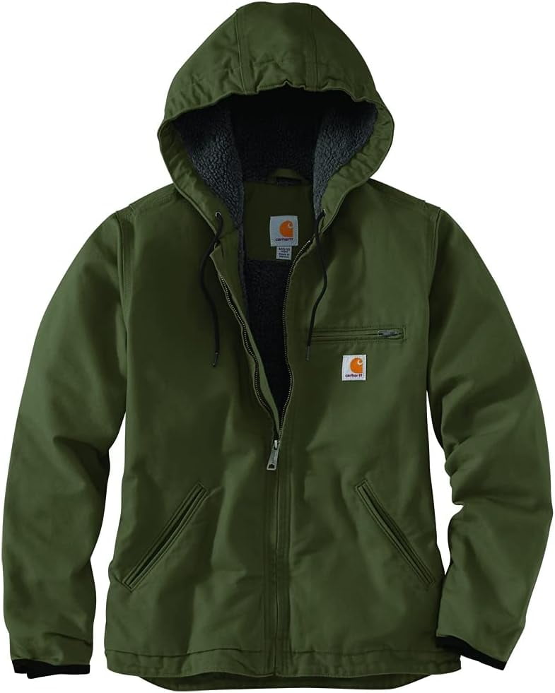 Carhartt mens Loose Fit Washed Duck Sherpa-lined Jacket Work