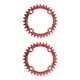 thumbnail image 2 of Greeniant Juego de bielas, placa de disco de dientes, piñón estrecho 104BCD, bicicletas de montaña de carretera, juego de cadenas de aleación con rojo y 38T 2piezas, 2 of 6